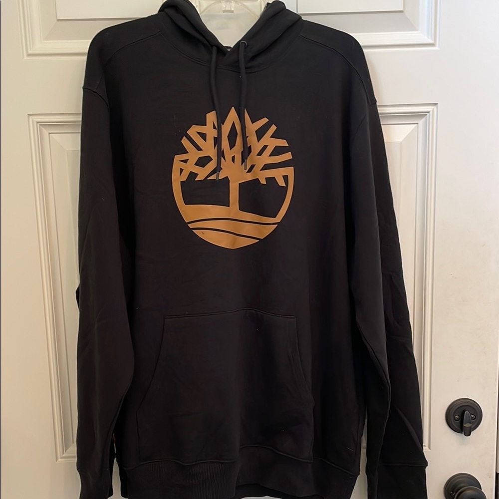 Timberland Black Hoodie with Gold Logo